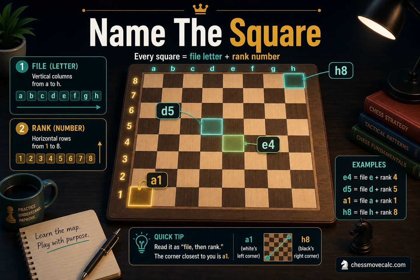 Explainer image highlighting several sample squares and the file-plus-rank naming rule