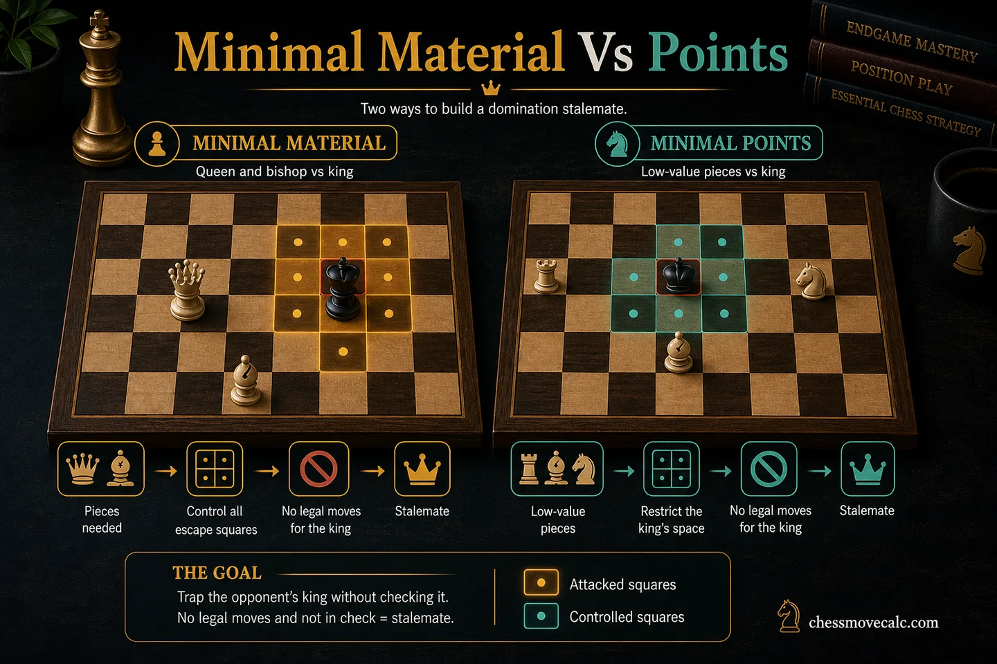 Comparison graphic showing piece count versus point-value logic