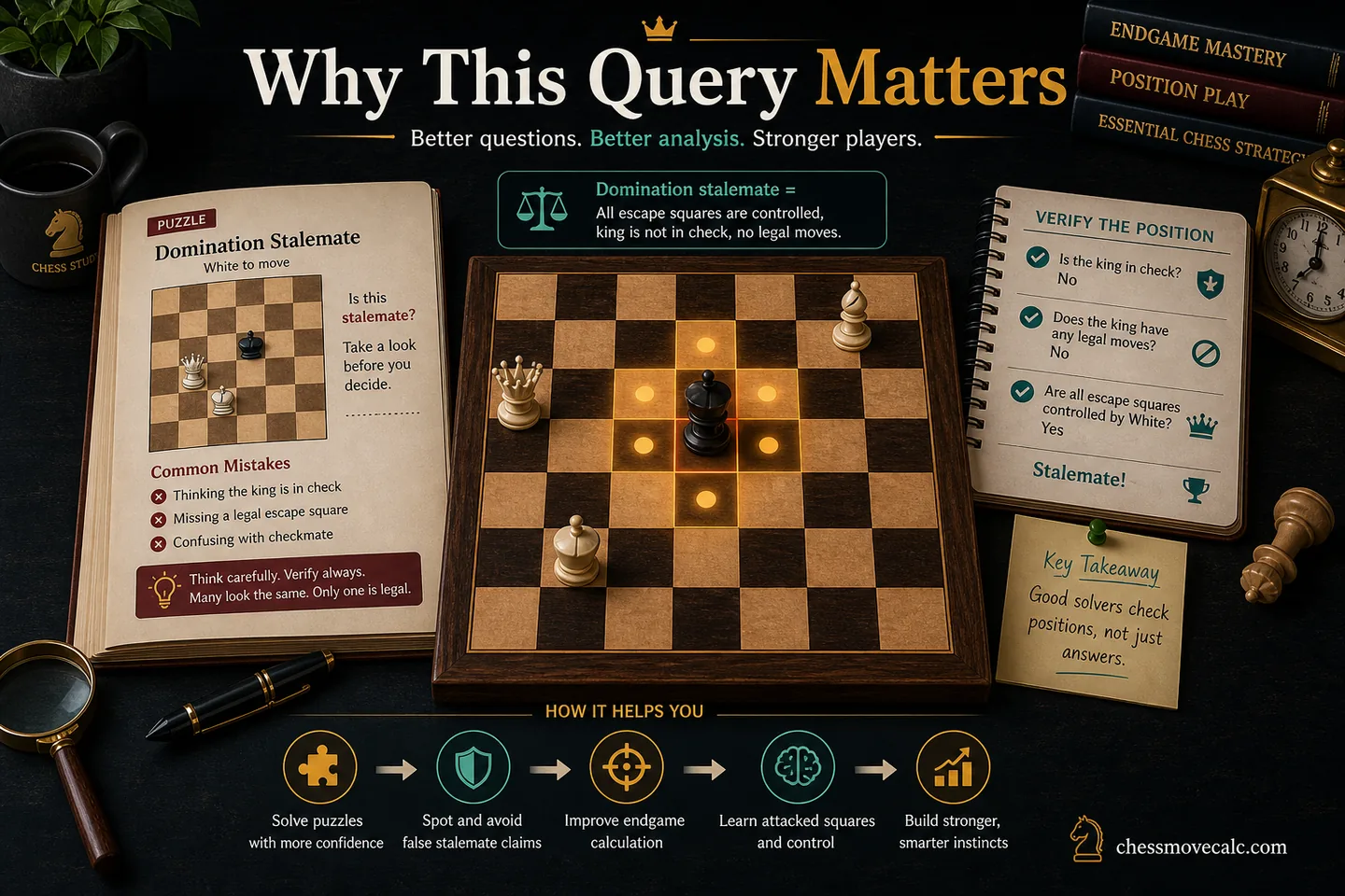 Practical graphic showing how the idea helps with puzzle logic and stalemate awareness