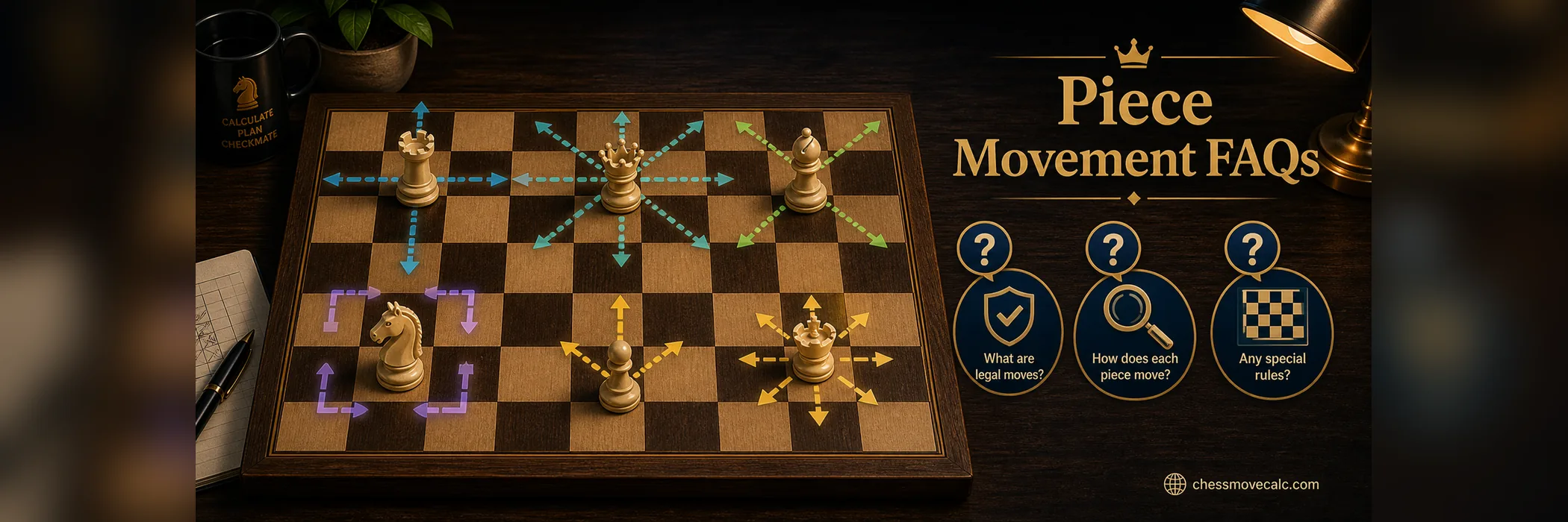 How Chess Pieces Move FAQs banner