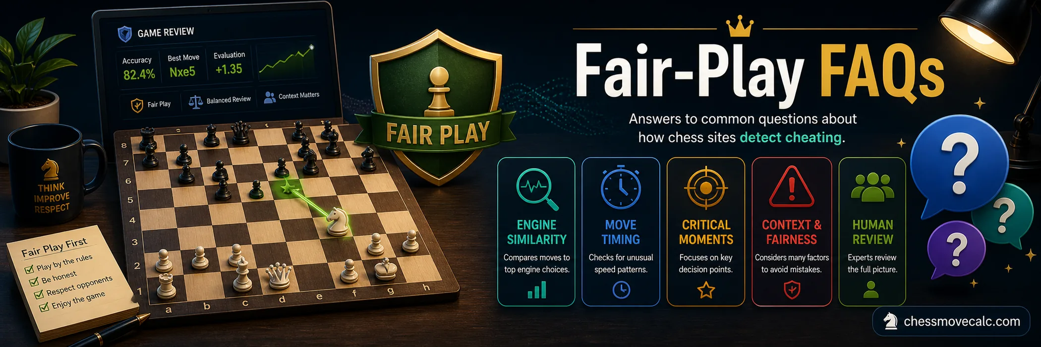 How Chess Sites Detect Cheating FAQs banner