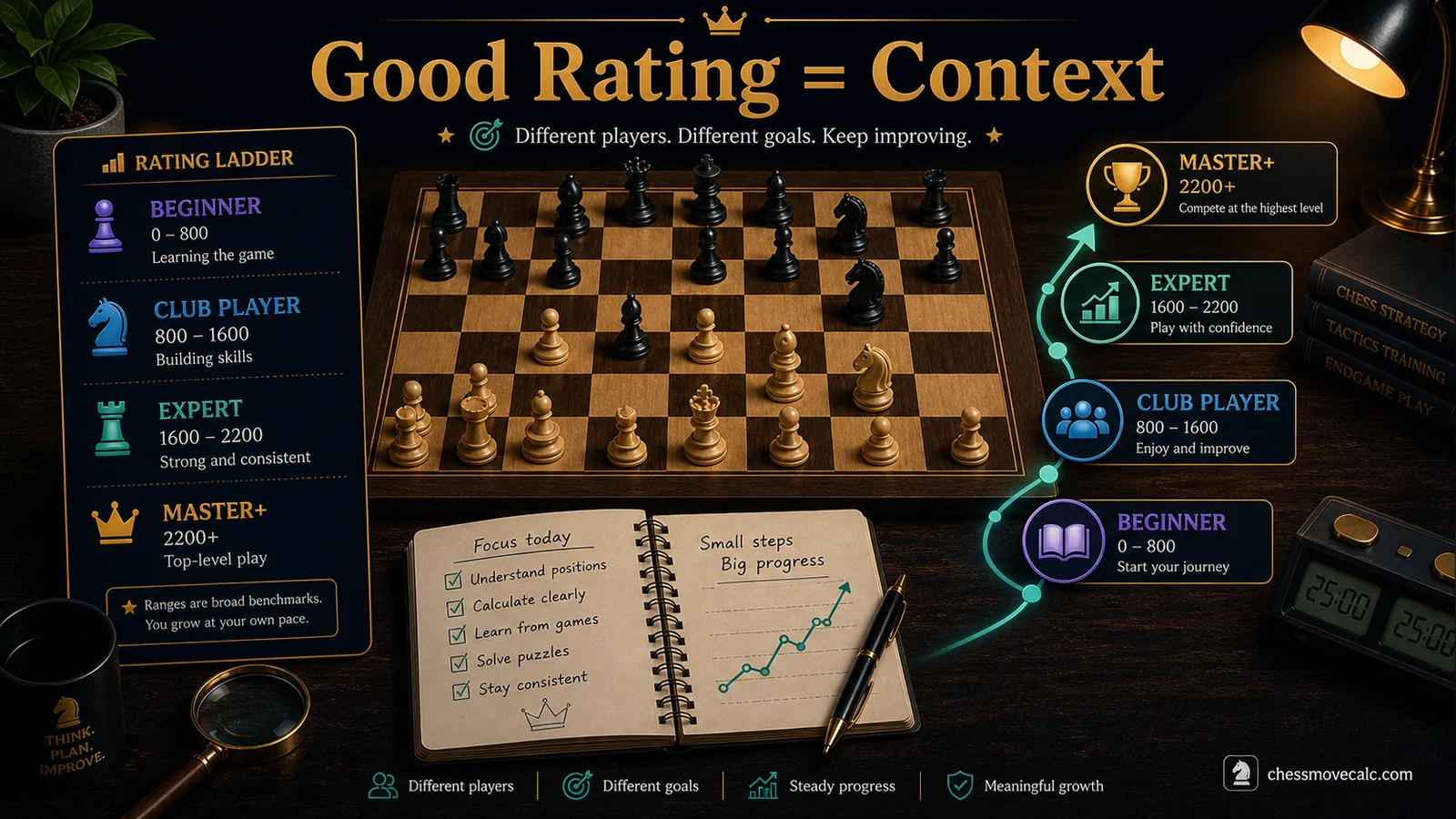 What Is a Good Chess Rating? hero infographic