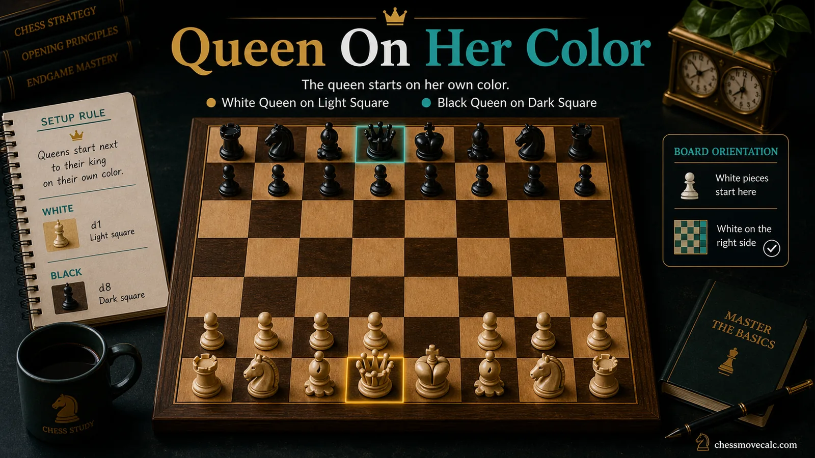 Where Does the Queen Go in Chess? hero infographic