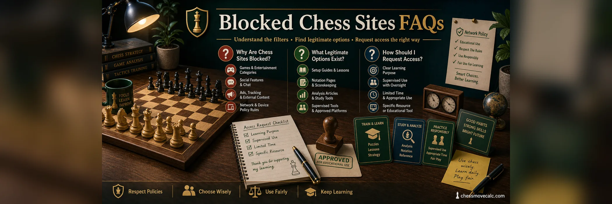Why Chess Websites Get Blocked at School and Work FAQs banner